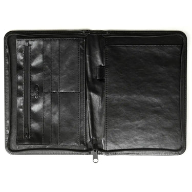 2500-60 A5 Writing folder with zipper Pullup Black